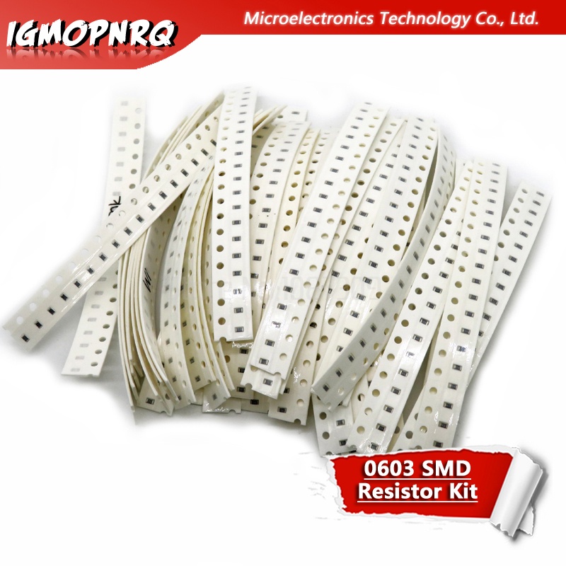 36 ค่า * 20 ชิ้น 720 ชิ้น 0603 1ohm-10Mohm SMD Resistor Kit 100 330 510 750 910 โอห์ม 1k 3.3k 5.1k 7