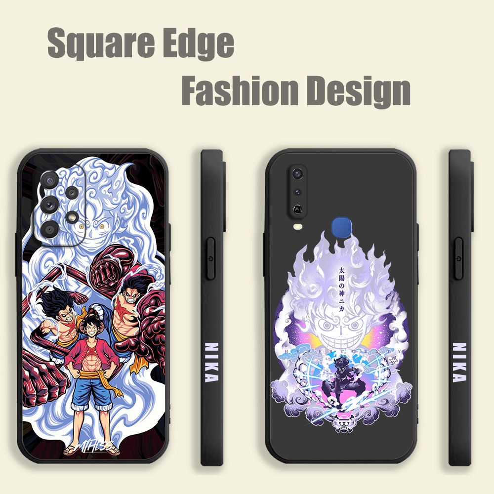 เคสโทรศัพท์มือถือ ขอบสี่เหลี่ยม ลายลูฟี่เกียร์ 5 Nika One Piece MT13 สําหรับ Tecno Spark Go 4 Air 10