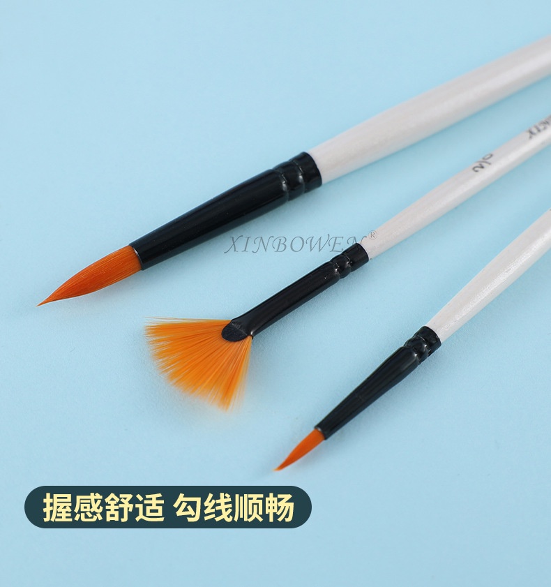 แปรงทาสี 10 ชิ้น ต่อชุด ทําโดยไนลอน / gouache / ภาพวาดอะคริลิค / ภาพวาดสีน้ํามัน / ภาพวาดสีน้ํา /