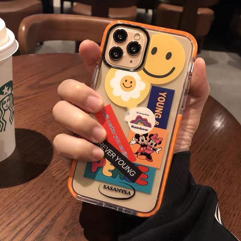 เคสโทรศัพท์มือถือ ลายหน้ายิ้ม สีเหลือง แฟชั่น สําหรับ IPhone 12 13 14 11 Pro Max X Xs Max Xr ttrfg