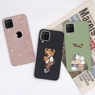 ใหม่ เคสโทรศัพท์มือถือ ซิลิโคนนิ่ม กันกระแทก ลายการ์ตูนหมีน่ารัก สําหรับ Samsung Galaxy A12 M12 F12 A 12 M 12 F 12