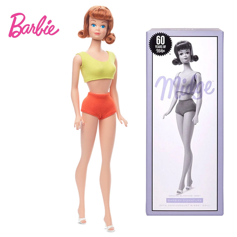 Barbie Doll Signature 60Th Anniversary Dolls Reproduction 1/6 Bjd Midge Silkstone Body Kid Girls Toys Holiday
