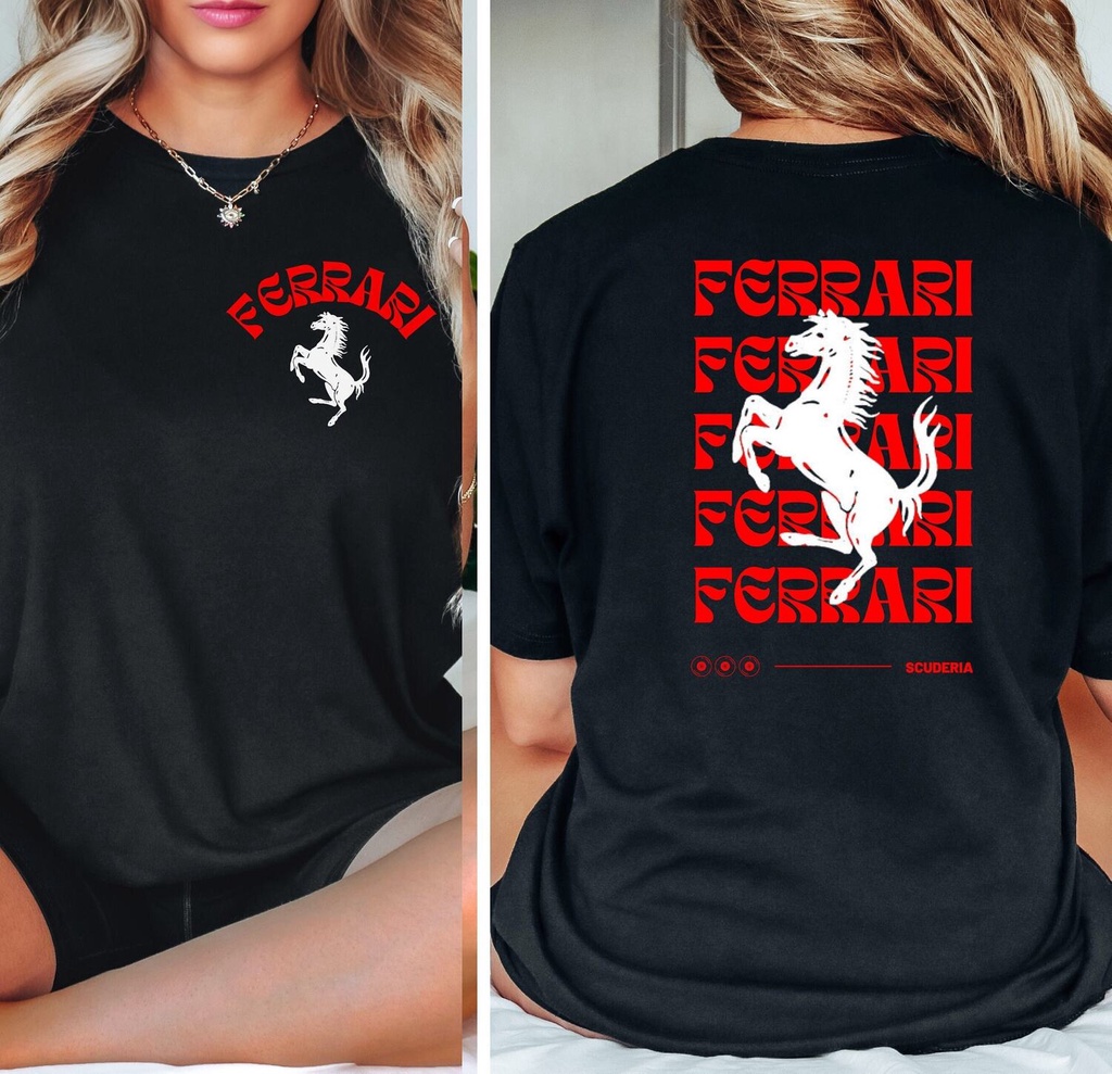 เสื้อยืด พิมพ์ลาย Formula One Ferrari F1 สําหรับผู้ชาย และผู้หญิง