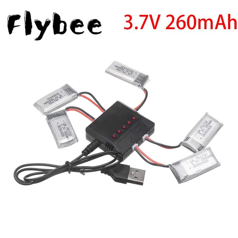 ภาพใหญ่: H36 Eachine E010 E011 E012 E013 Furibee F36 RC Quadcopter Dron แบตเตอรี่ลิเธียม 3.7V 260Mah