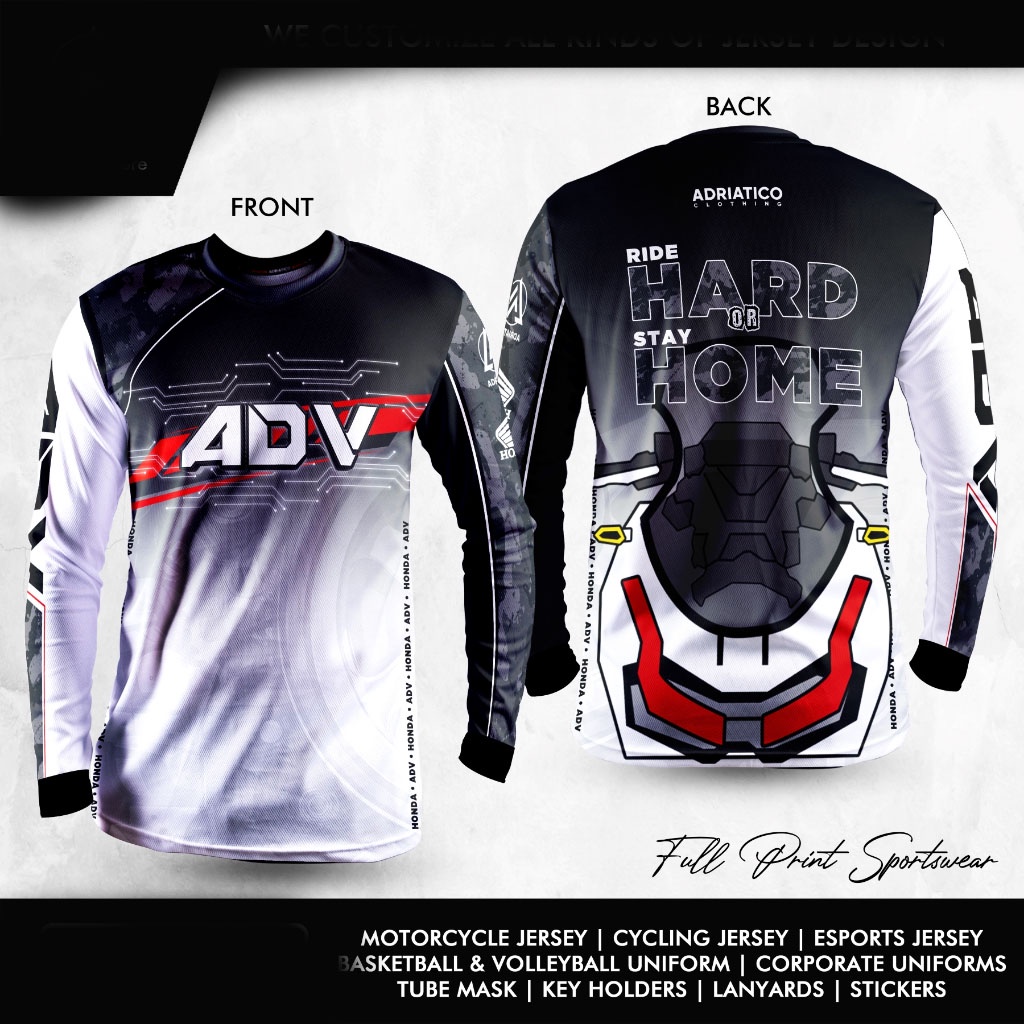 เสื้อกีฬาแขนยาว ลายทีม Adriatico HONDA ADV 160 นิ้ว 2024
