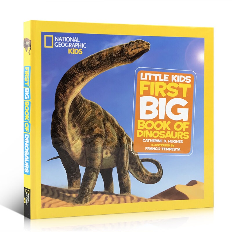 milumilu National Geographic Little Kids First Big Book of Dinosaurs หนังสือภาพสีวิทยาศาสตร์เป็นที่นิยมสำหรับเด็ก