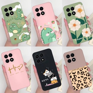 เคสโทรศัพท์มือถือ ซิลิโคนนิ่ม ผิวด้าน กันกระแทก ลายการ์ตูนไดโนเสาร์ แมวน่ารัก คุณภาพสูง สําหรับ Huawei Honor X7A X8A 4G X7A X8A 4G