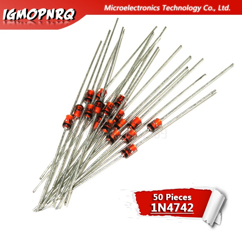 ซีเนอร์ไดโอด 1N4742A 1N4742 DO-41 1W 12V 50 ชิ้น
