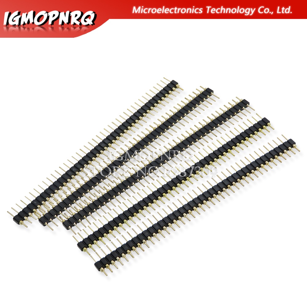 แถบเชื่อมต่อ ตัวผู้ แถวเดียว 40P 40 Pin 2.54 มม. เข็มกลม 1x40 40Pin 5 ชิ้น