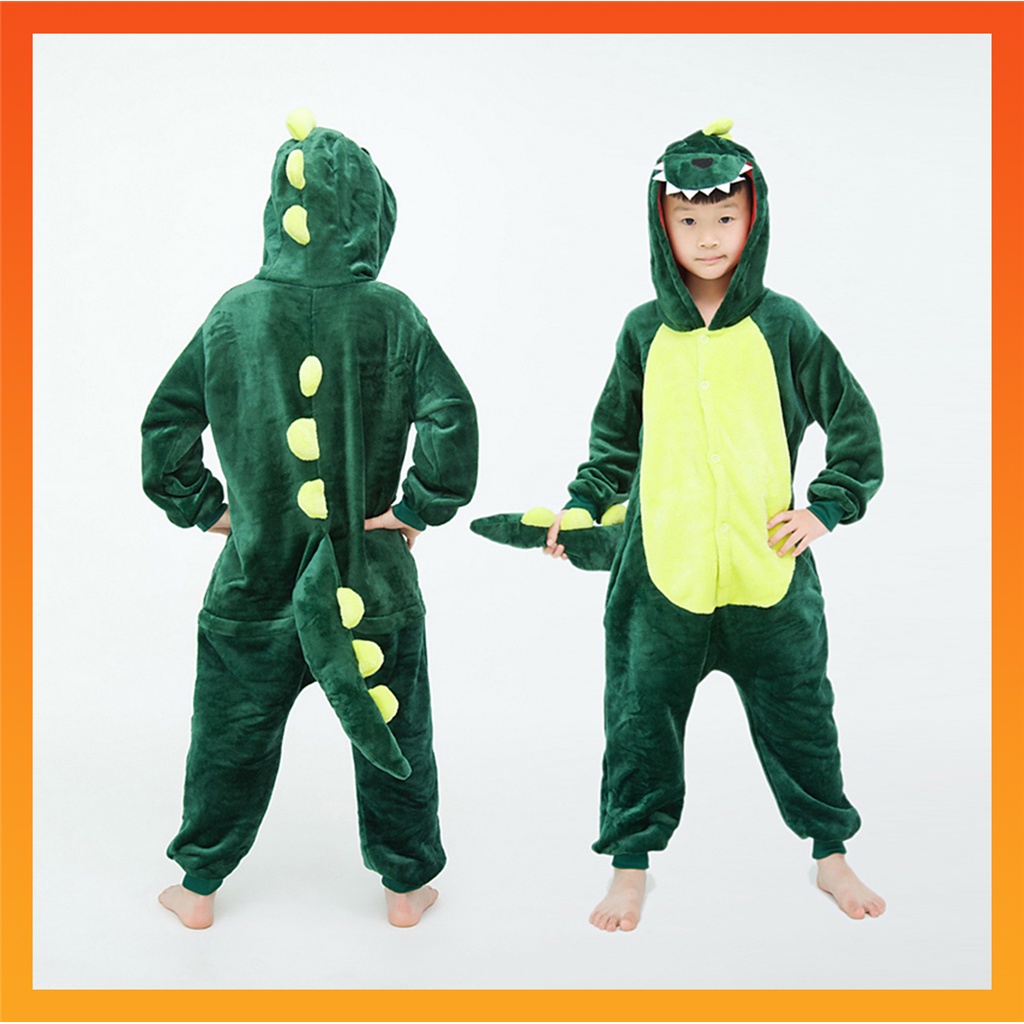 Kigurumi ไดโนเสาร์ Stitch Pikachu Onesies ชุดนอน 2023 เด็กสัตว์ Jumpsuit หญิงเด็กคอสเพลย์อะนิเมะเครื่องแต่งกาย