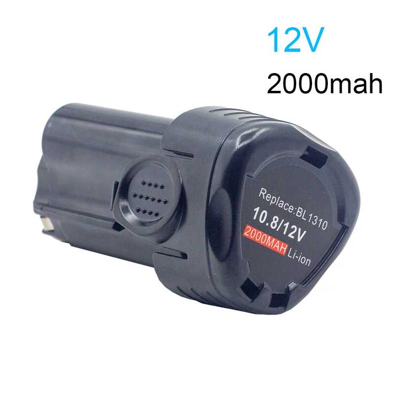 แบตเตอรี่ใหม่สำหรับ Black & Decker 10.8 12V 2000Mah สำหรับเครื่องมือไฟฟ้า, Bl1110, Bl1310,