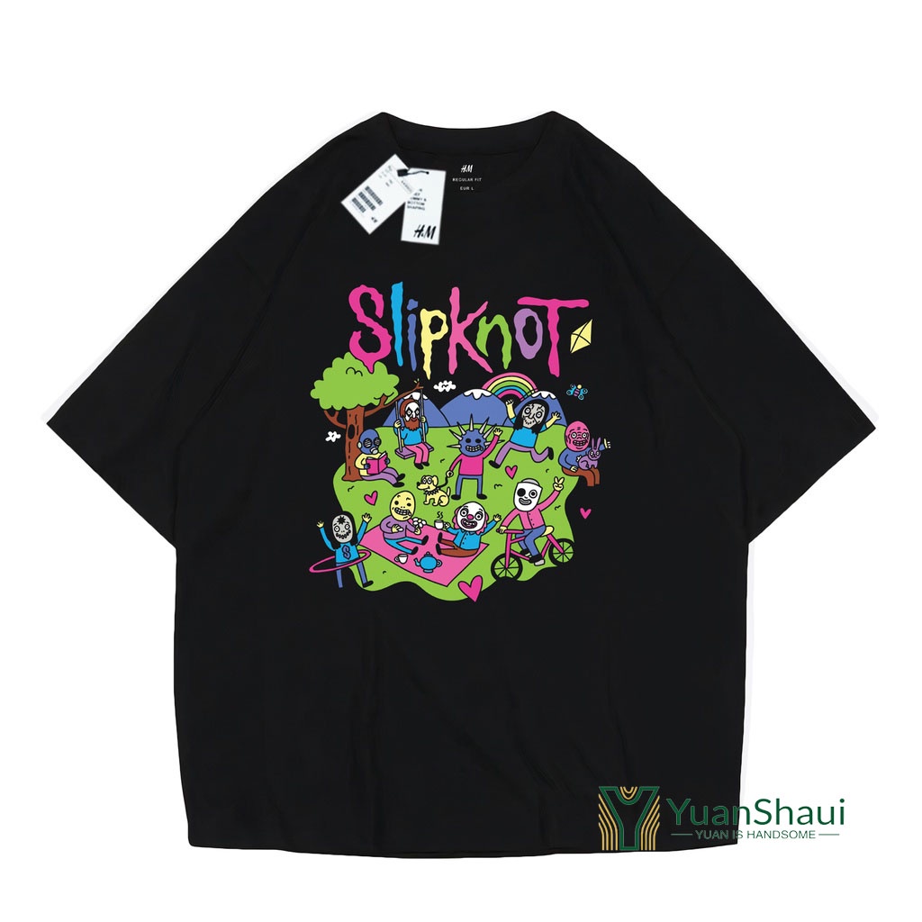 YuanShuaiเสื้อยืด Music H&M BMTH - NIRVANA - SLIPKNOT - KURT COBAIN X ERNIE