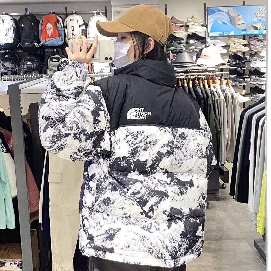 The North Face 1996 เสื้อแจ็กเก็ต ผ้าฝ้าย แบบหนา กันลม ให้ความอบอุ่น 4 Down TNF