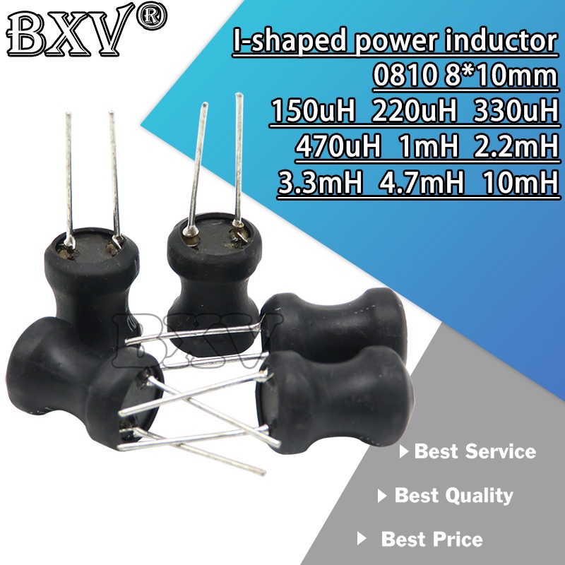 10PCS ใหม่ 0810 8*10 มม.I-shape Power Inductor Inductance ทองแดง Coil 1MH 68uh 100uh 150UH 220 330 4