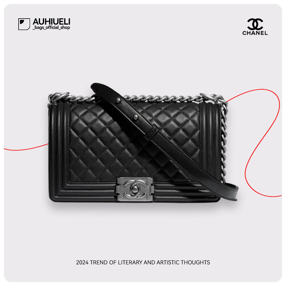 ของแท้ 100% CHANEL Crossbody Bags สีดำ A67086-Y09953-94305