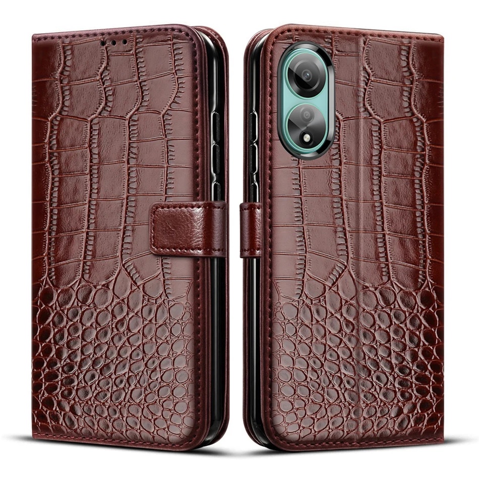 เคสโทรศัพท์มือถือหนังจระเข้ แบบฝาพับ สําหรับ OPPO A38 4G A18 4G A58 4G A78 4G