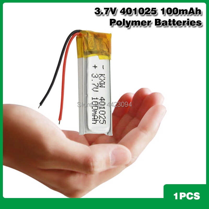 3.7V 100Mah 401225 401025 401525 แบตเตอรี่ลิเธียมโพลิเมอร์ลิเธียมไอออนแบบชาร์จไฟได้