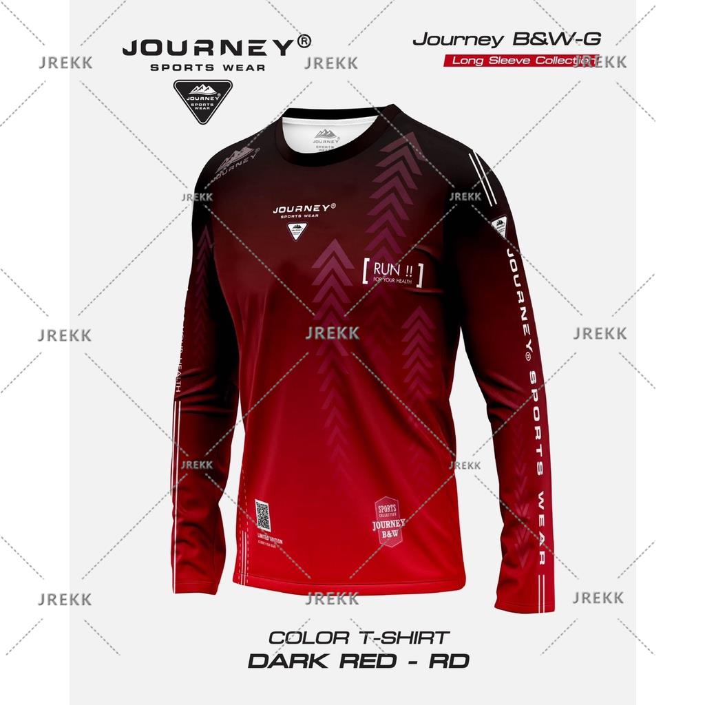 Journey เสื้อกีฬาผู้ชาย ผู้หญิง (เสื้อแขนยาว LG-BW) ใส่วิ่ง ออกกำลังกาย ผ้าไมโครสปอร์ต เบาสบายระบายอ