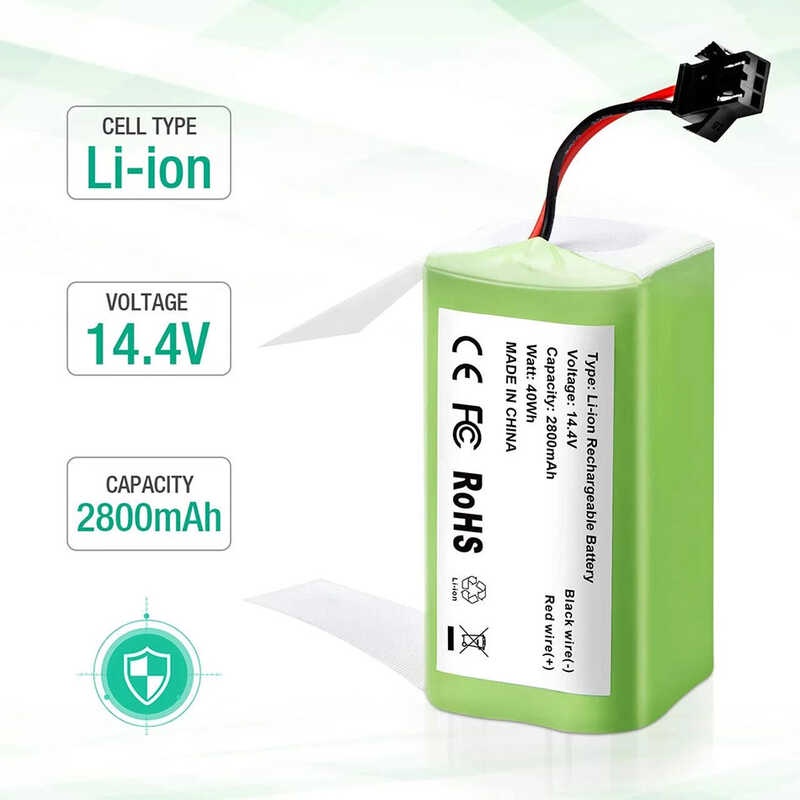 ภาพใหญ่: 14.4V 6800Mah แบตเตอรี่ลิเธียมไอออนคองโก 990 1090 Tesvor X500 Ecovacs Deebot N79 N79s Dn622