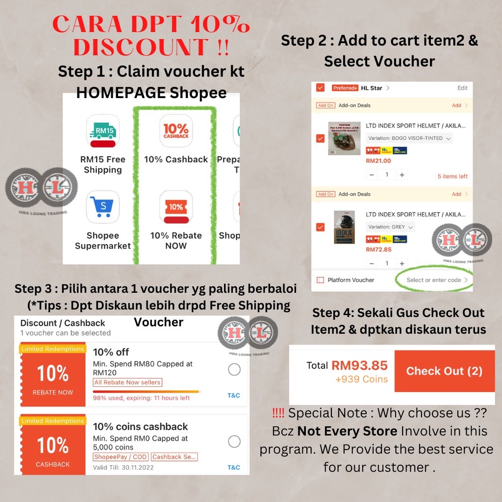 hot🔥การประกันคุณภาพ🔥 import SGV WING HELMET 3 BUTTON ( Topi Keledar SGV Helmet steng separuh Siri