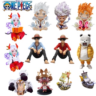 โมเดลฟิกเกอร์ PVC อนิเมะ One Piece Lightning Luffy Gear 5 Sun God Nikka ขนาด 13 ซม. ของเล่นสําหรับเด็ก ผู้ใหญ่