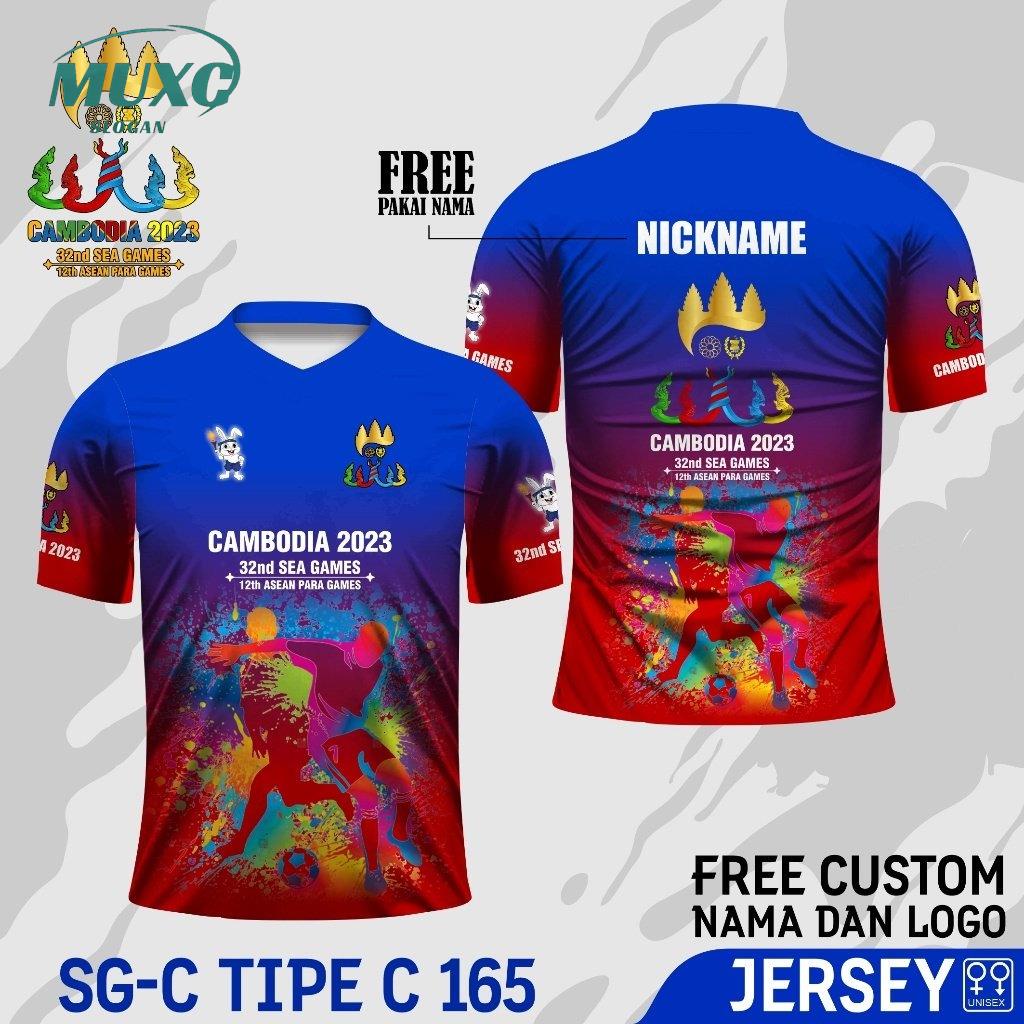 Free Custom Name & Numberacambodia SEA GAMES 2023 JERSEY SEA GAMES 2023 CAMBODIA