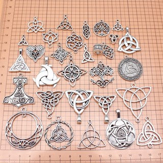 เครื่องประดับ จี้ปม Triquetra ยอดนิยม 30 ชิ้น/ชุด