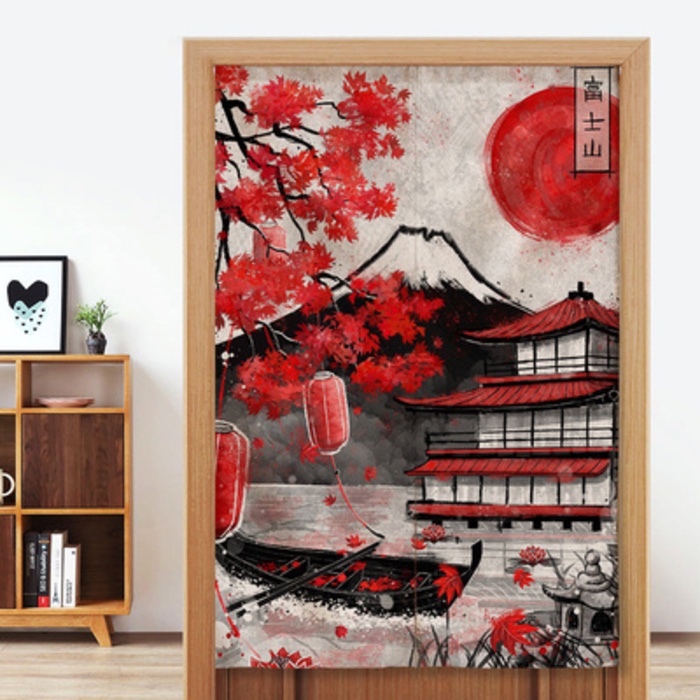 แนะนำ ผ้าม่าน ผ้าม่านประตู หน้าต่าง สไตล์ญี่ปุ่น แนวสตรีท สําหรับบ้าน โรงแรม ราคาพิเศษ มีเก็บเงินปลายทาง