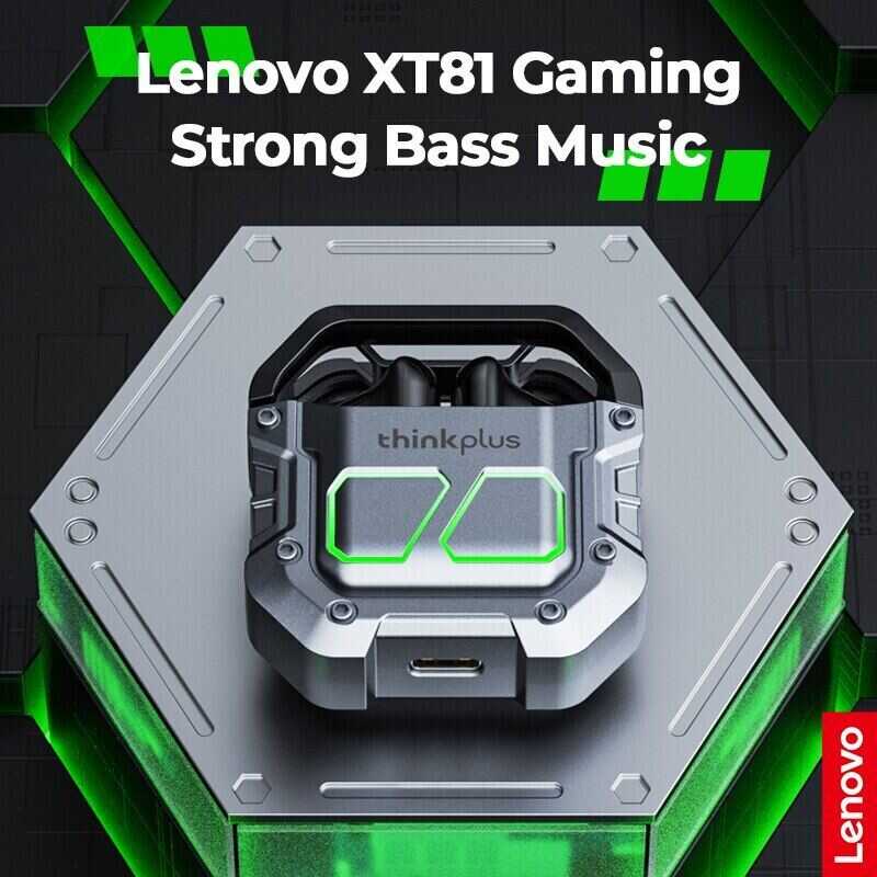 Lenovo Xt81 TWS เฮดเซ็ตกันน้ำหูฟังบลูทูธไร้สายหูฟังเล่นเก
