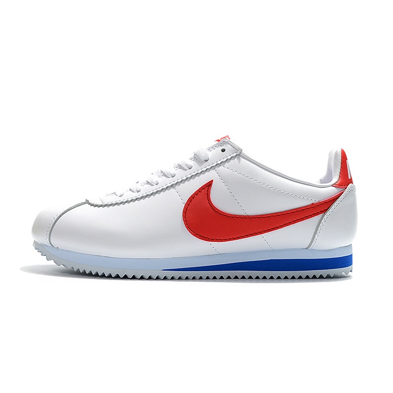 Nike in stock Classic Retro Forrest Gump Cortez Leather Shoes For Students Running Casual Goes With
