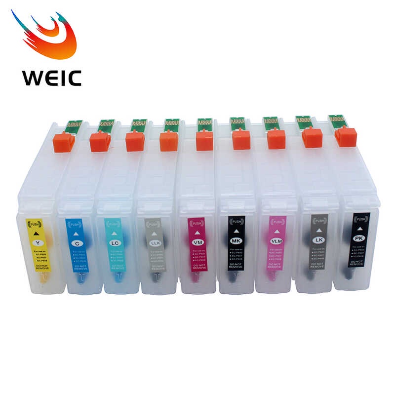 ภาพใหญ่: 80ML 9Colors T1571-T1579 Epson Stylus Photo R3000 ตลับหมึกเสริมเครื่องพิมพ์พ