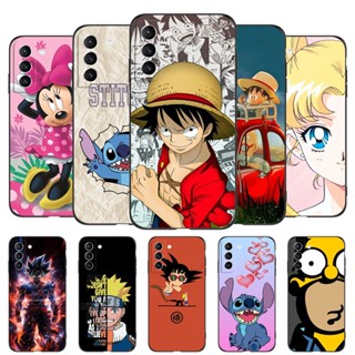 เคสโทรศัพท์มือถือ ซิลิโคน Tpu ปิดด้านหลัง ลายการ์ตูนดาวโลก สีดํา สําหรับ Samsung Galaxy S21 Plus S21