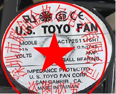 YY พัดลมนําเข้าจากต้นฉบับของโครงอลูมิเนียมญี่ปุ่น TAC17251115H1 AC115V 0.5/0.45A
