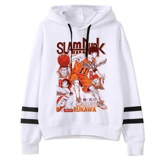 เสื้อกันหนาวแขนยาว มีฮู้ด ผ้าฟลีซ พิมพ์ลายกราฟฟิคอนิเมะ Slam Dunk สไตล์ญี่ปุ่น สําหรับผู้หญิง