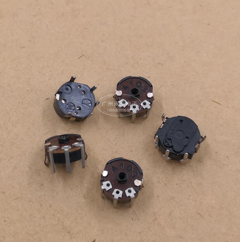 2PCS RK08H ลูกบิดด้านหลังการติดตั้งประเภท Fine Tuning Potentiometer A10K Walkman ปรับระดับเสียง Y8 M