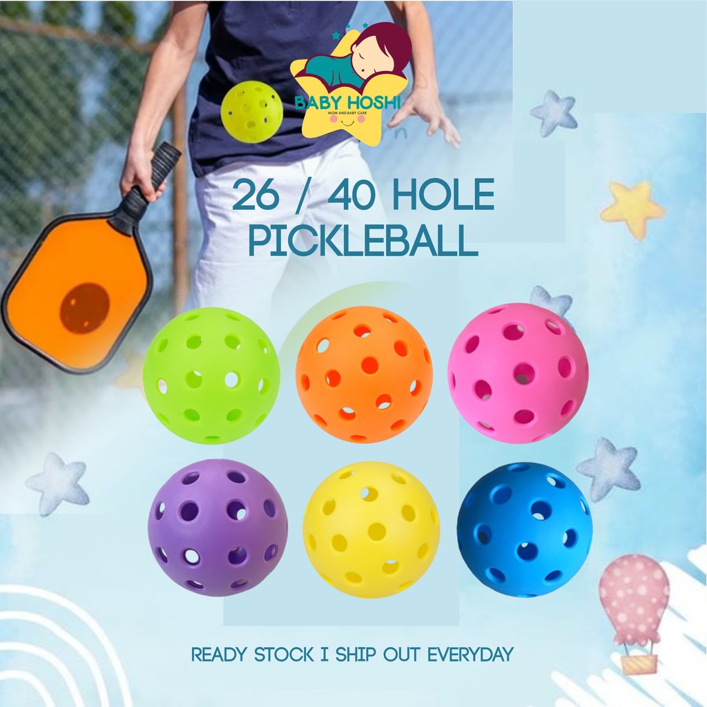 BH Perfect Pickleball 26/40 Holes Indoor Outdoor Training Tournament Multi-Color Picking Ball Bola T