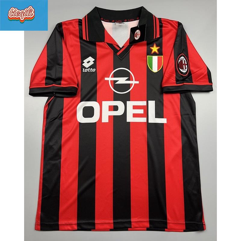 Tieqili เสื้อบอล ย้อนยุค เอซี มิลาน เหย้า 1996 Retro AC Milan Home เรโทร คลาสสิค 1996-97