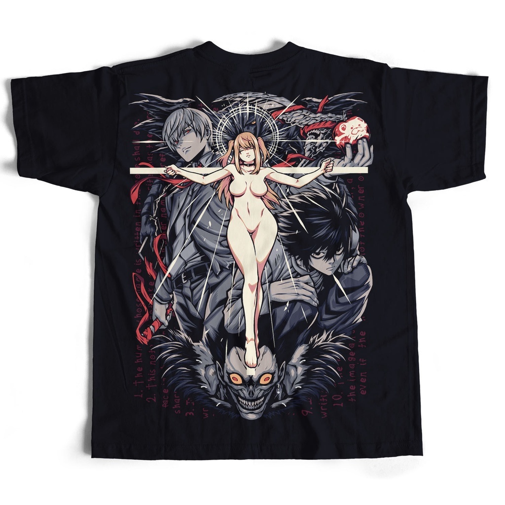 (ของแท้ จากร้านค้าใหม่) DOODLETOONS เสื้อยืด พิมพ์ลายอนิเมะ INSPIRED DEATH NOTE