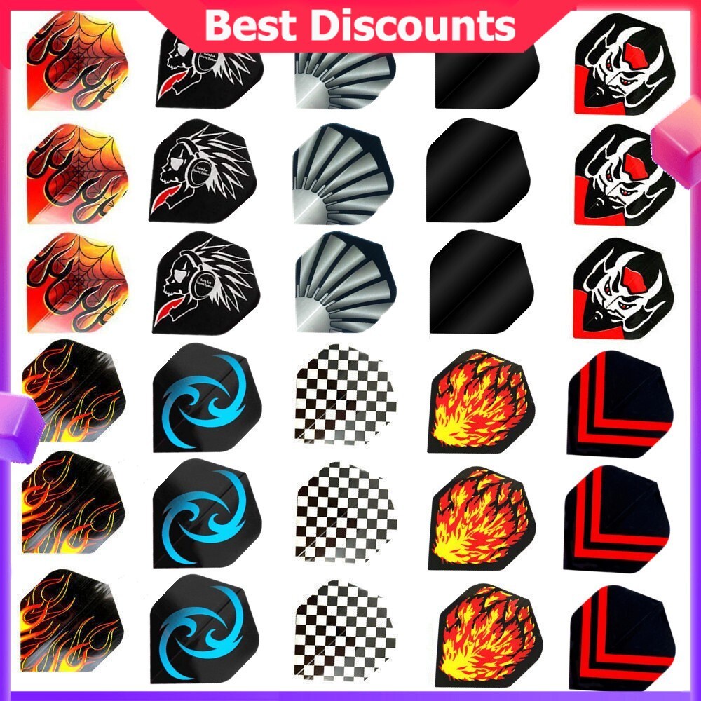 Fox Smiling 30PCS 2D Cool Standard Dart Flights Nice ลูกดอกเที่ยวบินกลางแจ้ง Wing