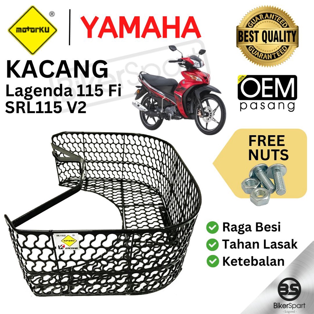MOTORKU Bakul Raga KACANG YAMAHA Lagenda 115 Fi SRL 115 V2 JUPITER Z1 Besi Tebal ตะกร้าเหล็กบริษัทคุ