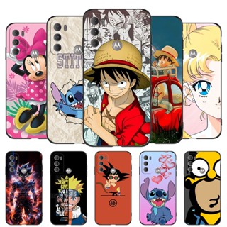 เคสโทรศัพท์มือถือ ซิลิโคนนิ่ม Tpu ป้องกัน ปิดด้านหลัง ลายการ์ตูนดาวโลก สีดํา สําหรับ Motorola Moto G60 4G G40