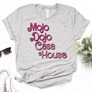 Mojo Dojo House เสื้อยืดลําลอง แขนสั้น พิมพ์ลายกราฟฟิค อนิเมะตลก สําหรับสตรี