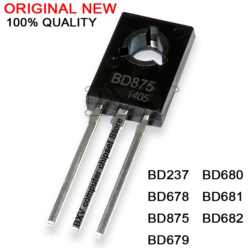 10PCS BD237 BD679 BD680 BD681 BD682 TO-126 BD678 BD875 TO126 ทรานซิสเตอร์