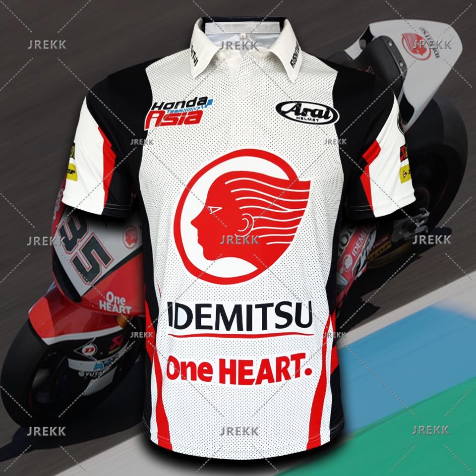 เสื้อ MotoGP HONDA-IDEMITSU TEAM ASIA เสื้อโปโลทีม อิเดะมิสึ ฮอนด้า ทีม เอเชีย #MG0074 รุ่น ก้อง สมเกียรติ ไซส์ XS-3XL