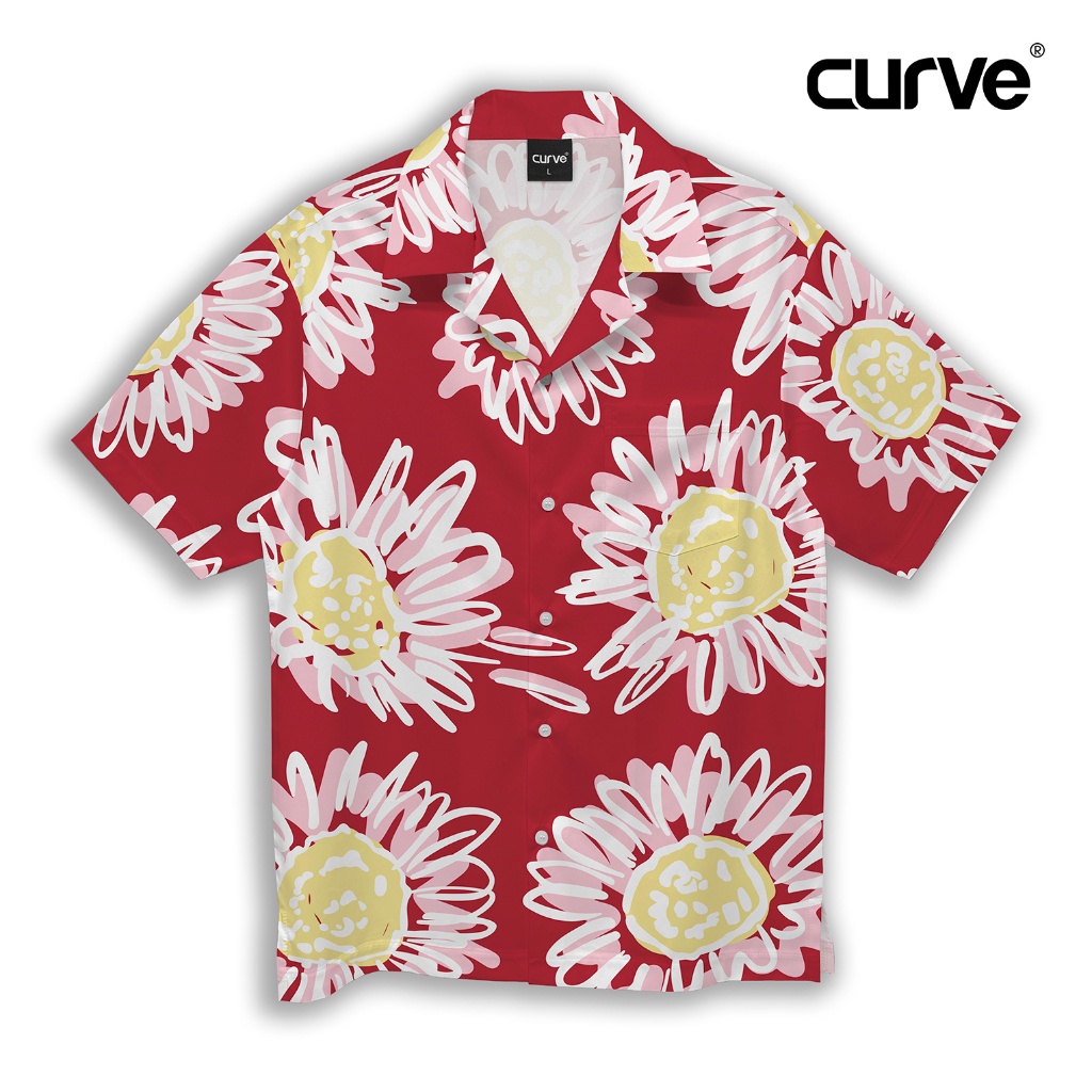 CURVE เสื้อฮาวายลายดอกไม้รับสงกรานต์ SET88