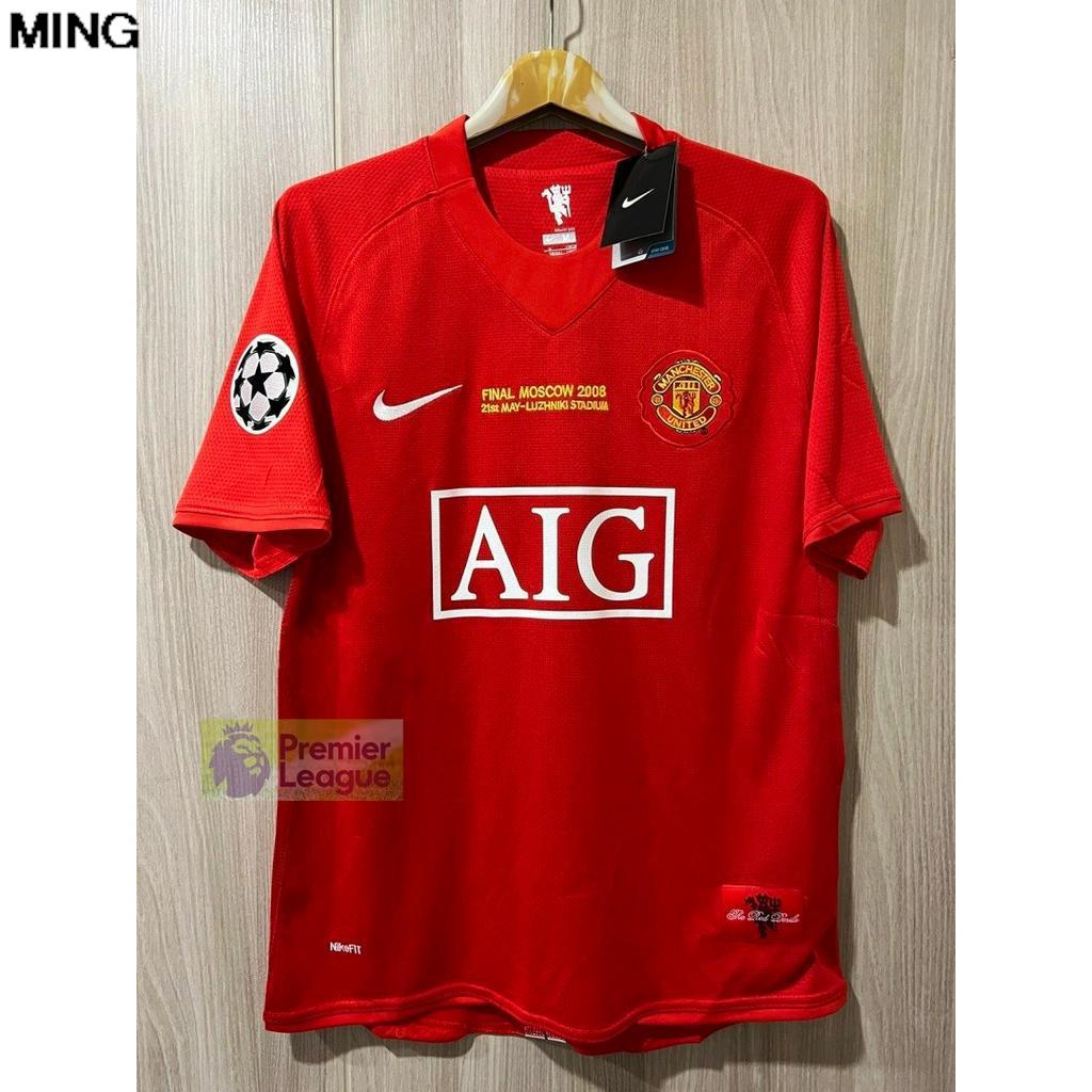 (MING) [Retro] - เสื้อฟุตบอล ย้อนยุค แมนยู Home เหย้า 2007/2008 พร้อมชื่อ Cristiano Ronaldo เบอร์ 7