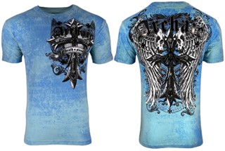 เสื้อยืด พิมพ์ลายหัวกะโหลก Archaic by Affliction สําหรับผู้ชาย ไซซ์ S-5XL