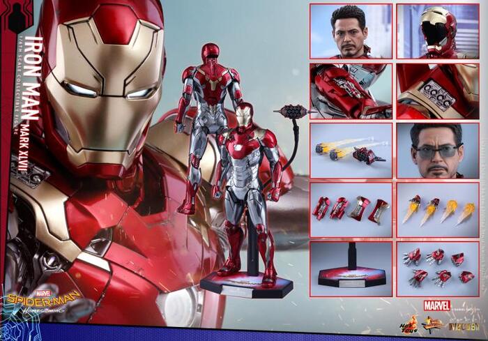 Hot Toys Marvel Alloy Iron Man Mk47 Back To School Season 1/6 Anime Action Figure Collection Model Toys