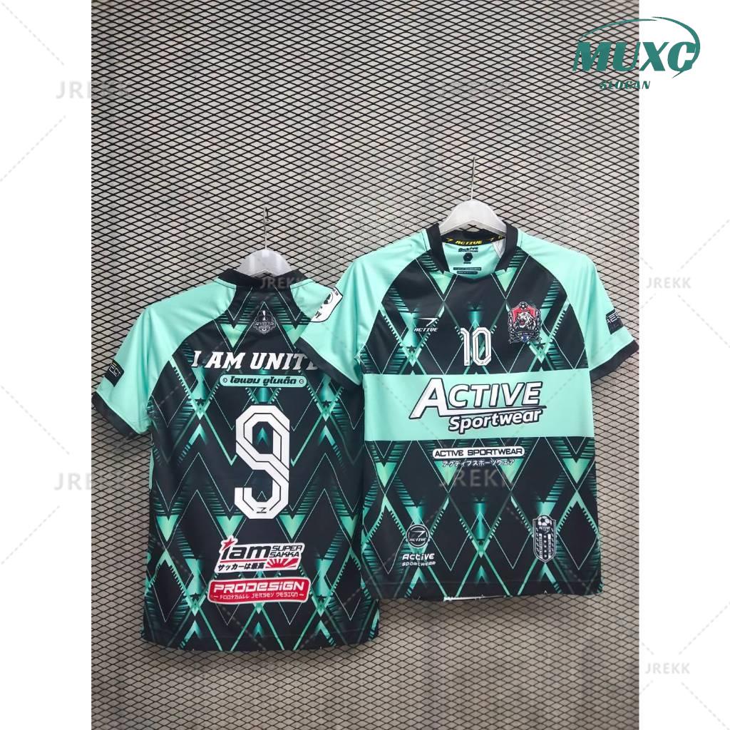 (การปรับแต่งชื่อและตัวเลขฟรี) เสื้อกีฬาพิมพ์ลายคอปกห้าเหลี่ยมเล็กสีไม่จบหลังซักสดการันตีแบรนด์ที-008