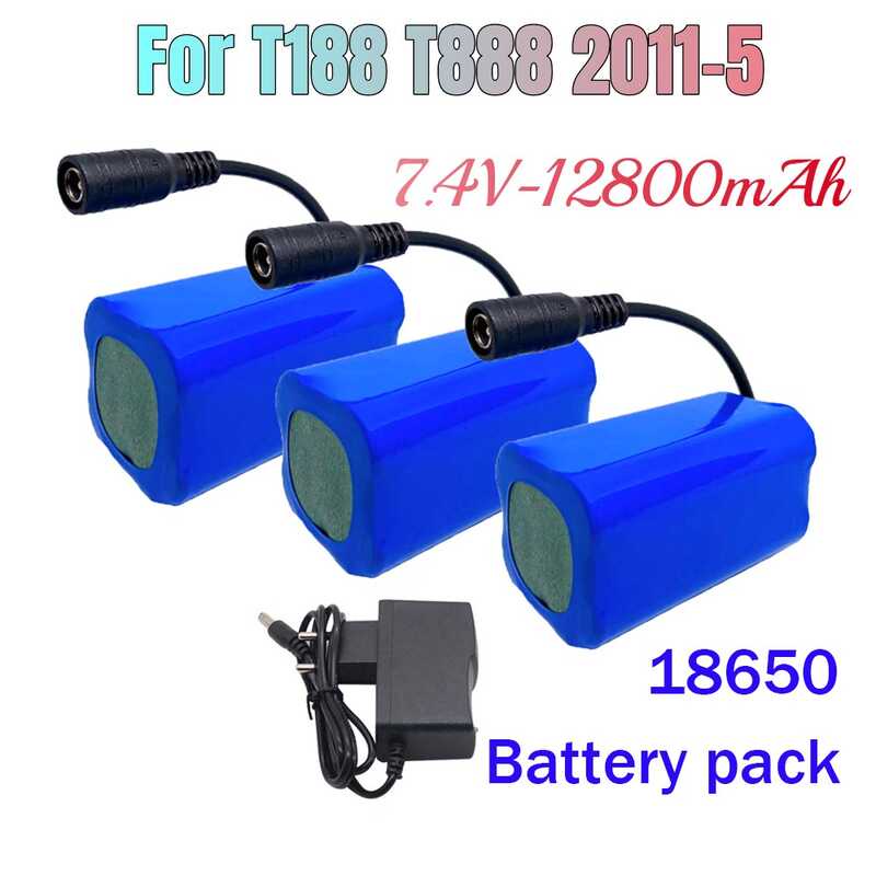 แบตเตอรี่ลิเธียมสำหรับ T188 T888 2011-5 รีโมทคอนโทรลค้นหาอุปกรณ์เสริมเรือ RC ของเล่น
